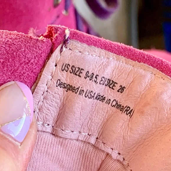 Pediped Flex Tall pink suede boots SIZE US 9-9.5/ EU 26 - Picture 11 of 11